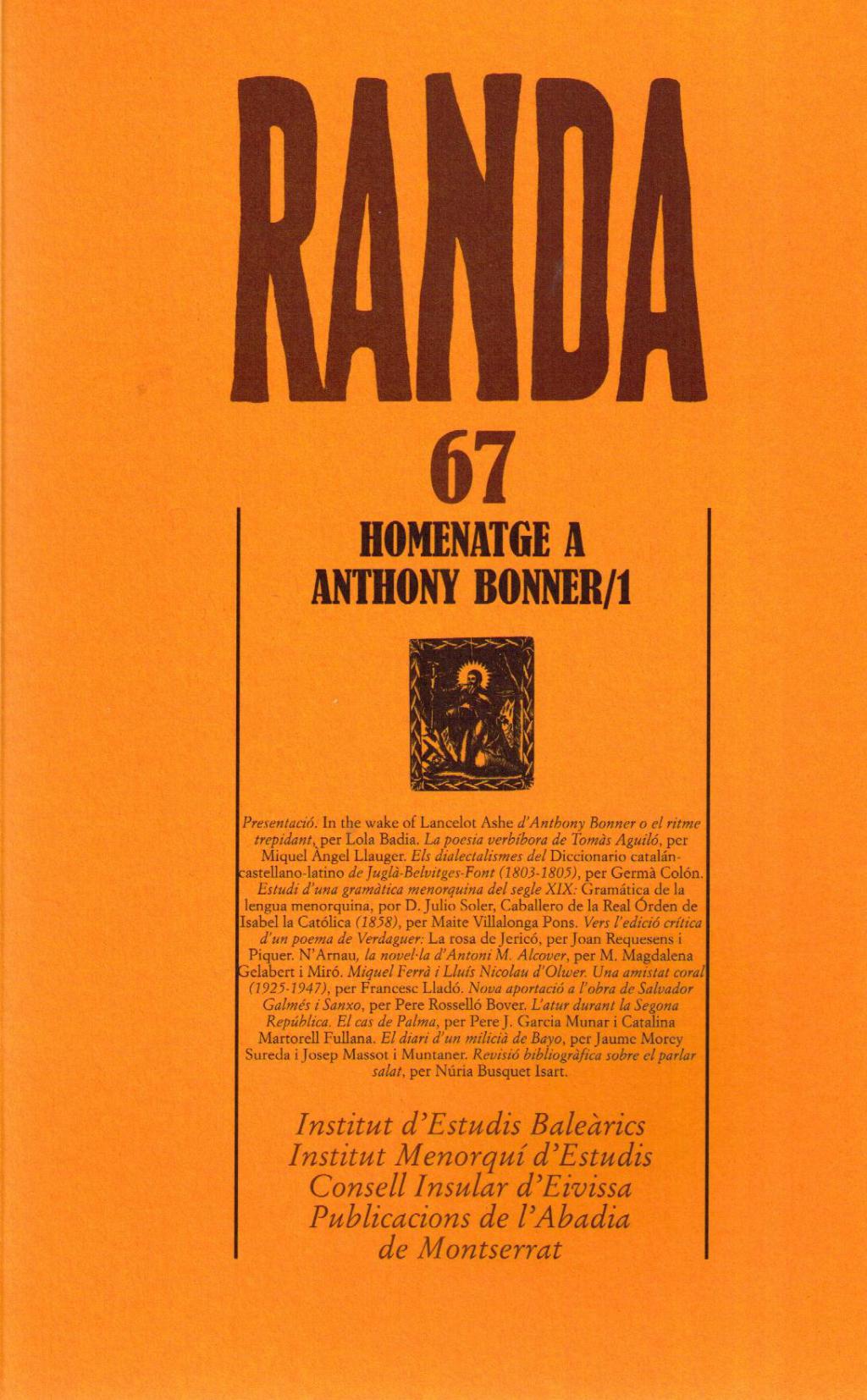 Coberta de Homenatge a Anthoy Bonner/1